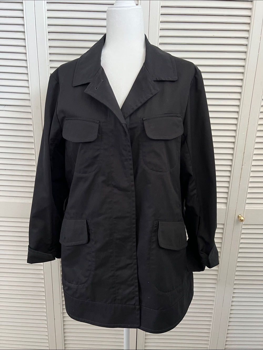 Uniqlo +J Jil Sander Cotton Linen Utility Field Jacket - Black - Size L